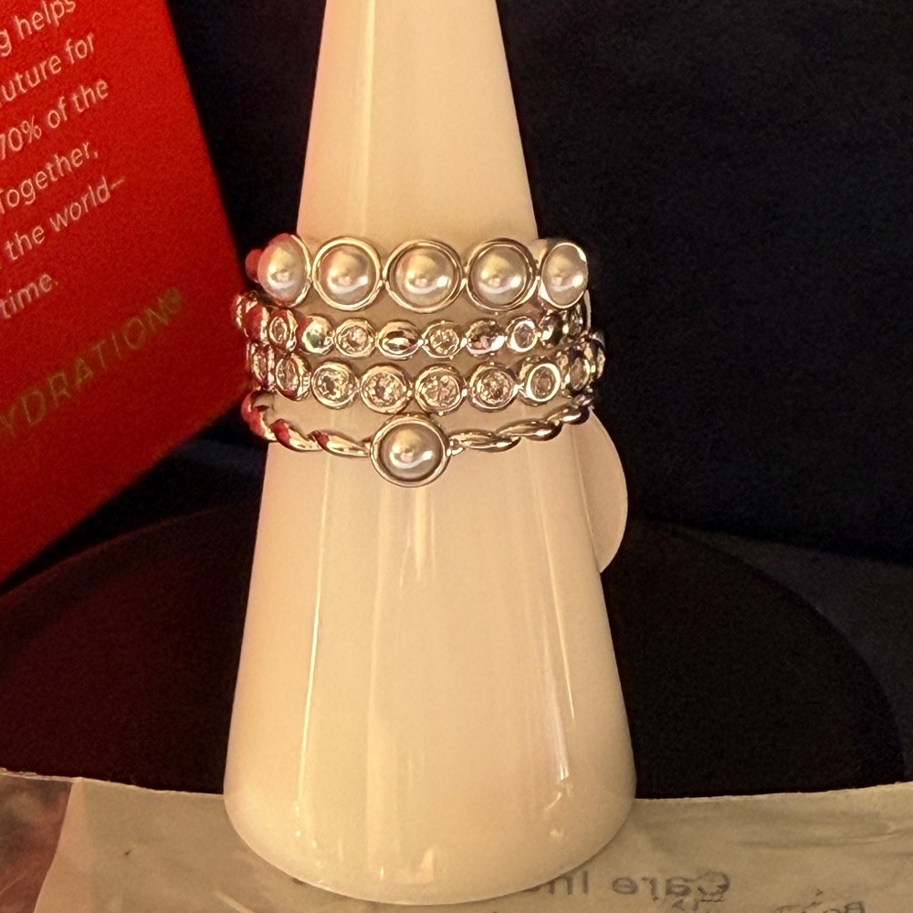 Bomb Party - Delicate Stacked Rings - RG49623 The Sparkle Was A Warning
